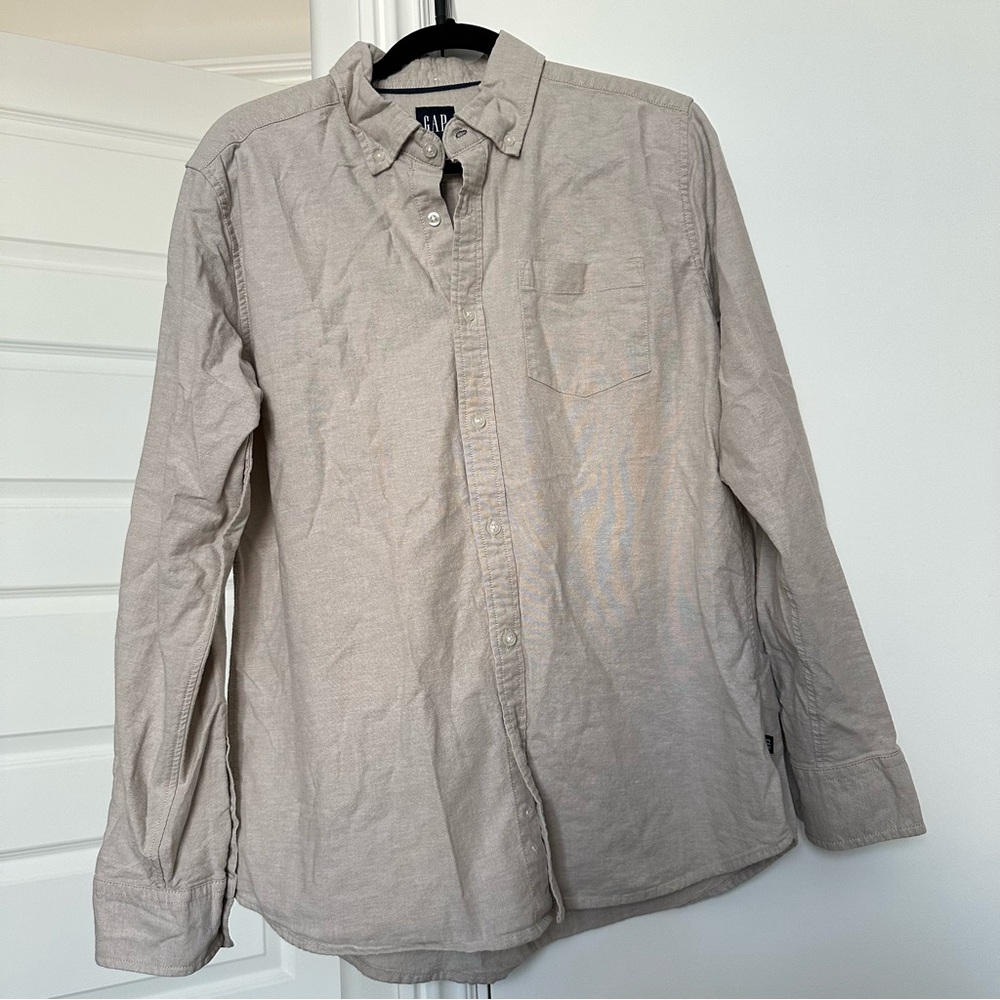 GAP Men's Gray Casual Shirt Size Large